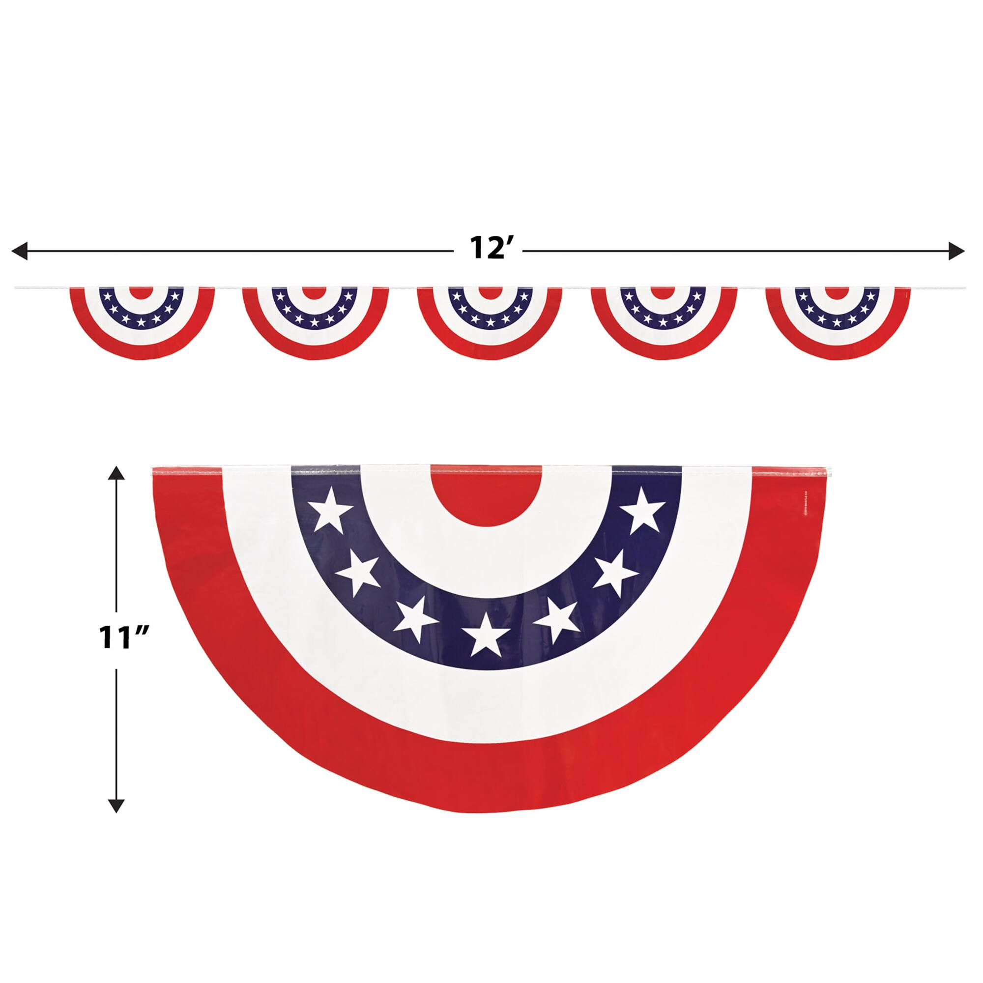 Beistle 11" x 12ft. Patriotic Bunting Banners, 2ct.